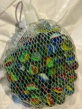 Vintage Marbles Net Bag CAT'S EYE Shooter Players